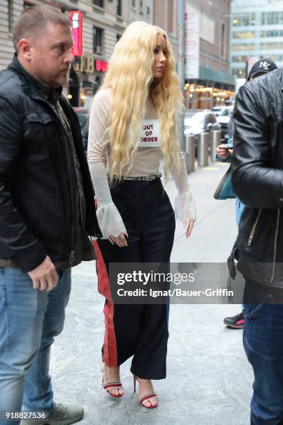 Iggy Azalea is seen on February 15, 2018 in New York City.