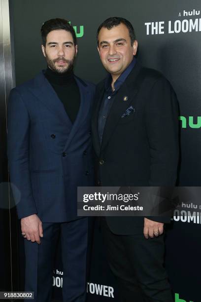 Tahar Rahim and Ali Soufan attends Hulu's "The Looming Tower" Series Premiere at The Paris Theatre on February 15, 2018 in New York City.