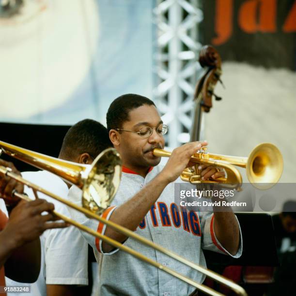Wynton Marsalis performs on stage at the Jazz A Vienne Festival held in Vienne, France in July 1994.