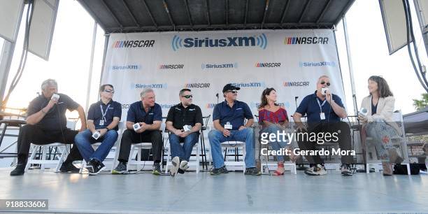 Danny ÒChocolateÓ Myers, Pete Pistone, Matt Yocum, former driver and NASCAR team owner Tony Stewart, Mike Skinner, Angie Skinner, Dave Moody and...