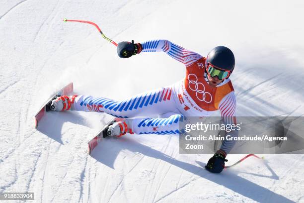 Jared Goldberg of USA during the Alpine Skiing Men's Super-G at Jeongseon Alpine Centre on February 16, 2018 in Pyeongchang-gun, South Korea.