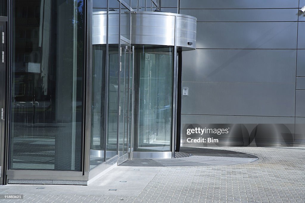 Revolving Door, Entrance To Modern Office Building