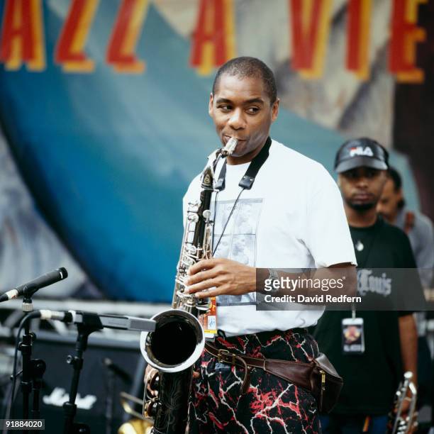 Saxophonist Branford Marsalis performs on stage at the Jazz A Vienne Festival held in Vienne, France in July 1995.