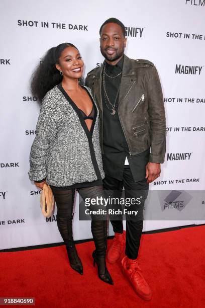 Gabrielle Union and Dwyane Wade attend Magnify and Fox Sports Films' "Shot In The Dark" premiere documentary screening and panel discussion at...