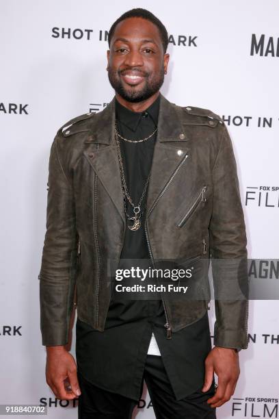 Dwyane Wade attends Magnify and Fox Sports Films' "Shot In The Dark" premiere documentary screening and panel discussion at Pacific Design Center on...