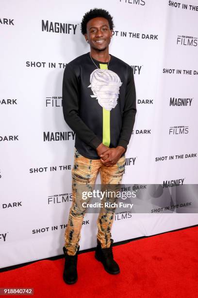 Tyquone Greer attends Magnify and Fox Sports Films' "Shot In The Dark" premiere documentary screening and panel discussion at Pacific Design Center...