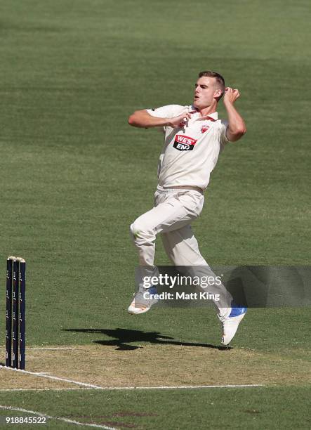 Nick Winter of the Redbacks bowls during day one of the Sheffield Shield match between New South Wales and South Australia at Sydney Cricket Ground...