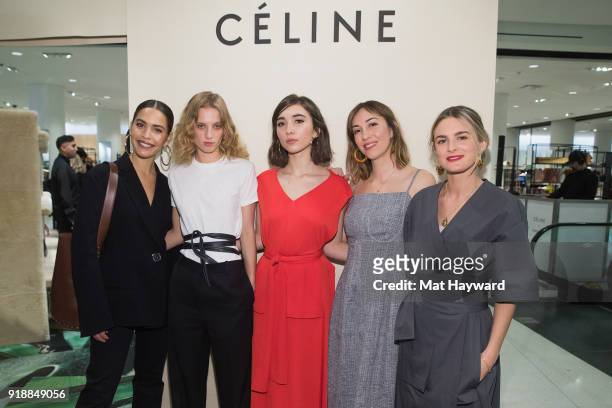 Cleo Wade, Petra Collins, Rowan Blanchard, Gia Coppola and Nathalie Love attend the Celine + Nordstrom Pop-Up at Nordstrom on February 15, 2018 in...