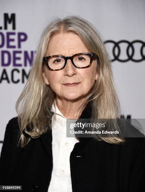 Director Sally Potter attends the Film Independent at LACMA Special Screening of "The Party" at the Bing Theater At LACMA on February 15, 2018 in Los...