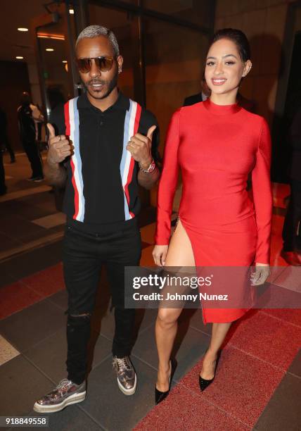 Eric Bellinger and Tori Brixx attend the 2018 Global Spin Awards at The Novo by Microsoft on February 15, 2018 in Los Angeles, California.