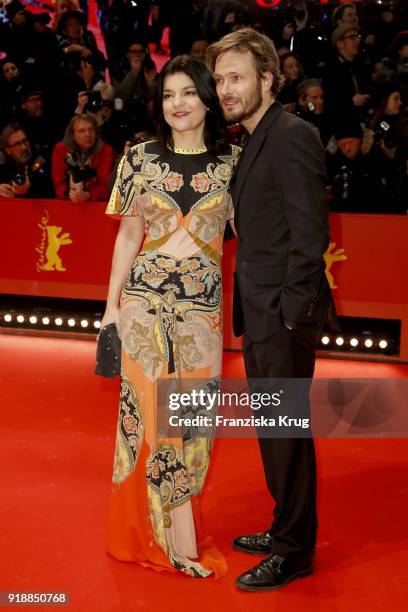 Jasmin Tabatabai and Andreas Pietschmann attend the Opening Ceremony & 'Isle of Dogs' premiere during the 68th Berlinale International Film Festival...