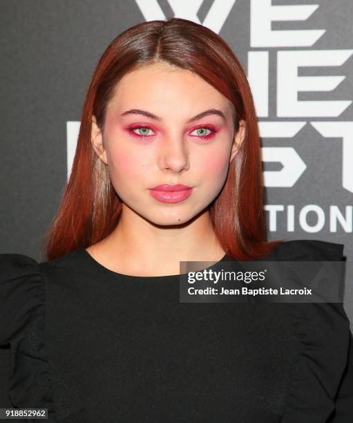 Caitlin Carmichael attends the ROOKIE USA Fashion Show at Milk Studios on February 15, 2018 in Hollywood, California.