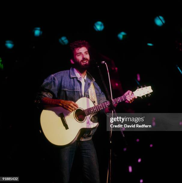 Kenny Loggins performs on stage at the Montreux Rock Festival held in Montreux, Switzerland in May 1985.