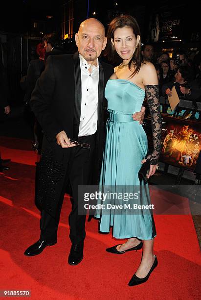 Sir Ben Kingsley and Daniela Lavender arrive at the opening gala premiere of 'Fantastic Mr Fox' during the 53rd BFI London Film Festival, at the...
