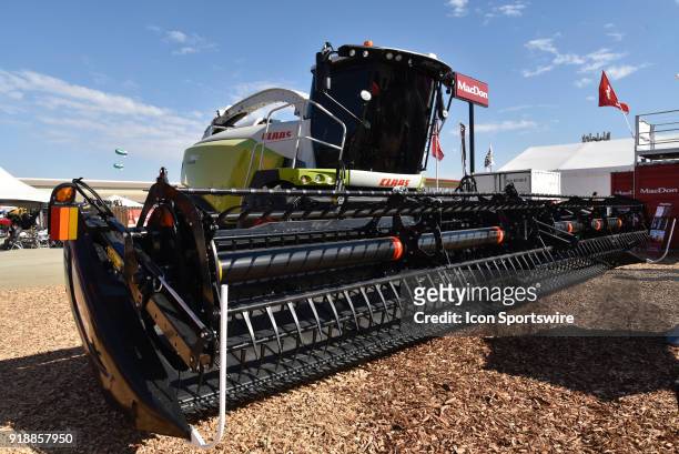 Claas 980 Jaguar self-propelled forage harvester on display during the 51st World Ag Expo on February 13, 2018 at the International Agri-Center in...