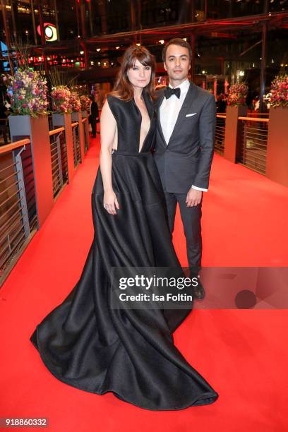 German actress Ina Paule Klink and her partner German actor Nikolai Kinski attend the opening party of the 68th Berlinale International Film Festival...