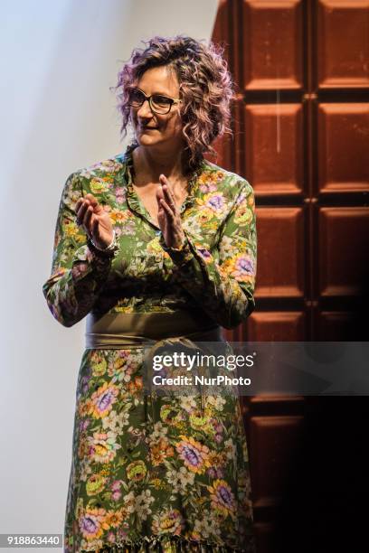 Cristina Bonacina attends Salon du Chocolat in Milano, on February 13 2018