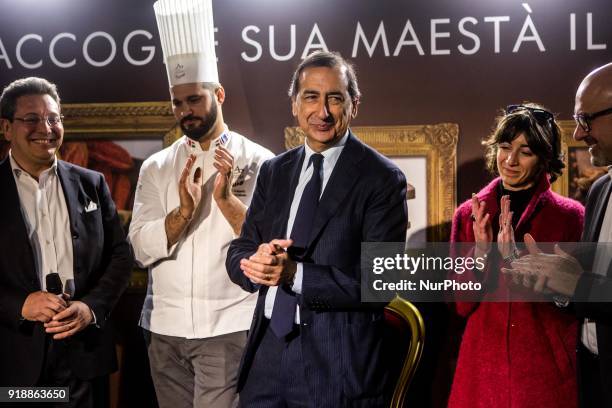 Giuseppe Sala, major of Milano, attends Salon du Chocolat in Milano, on February 13 2018