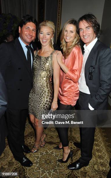 Giorgio Veroni and Tamara Beckwith with Malin and Tim Jeffries attend the Tatler 300th Anniversary Party, at Lancaster House on October 14, 2009 in...