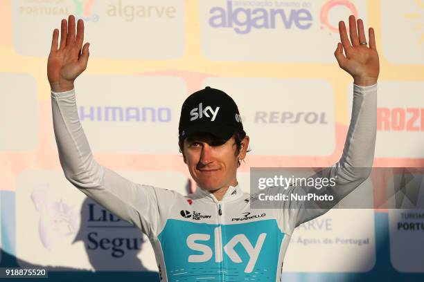 Geraint Thomas of Team Sky after the 2nd stage of the cycling Tour of Algarve between Sagres and Alto do Foia, on February 15, 2018.