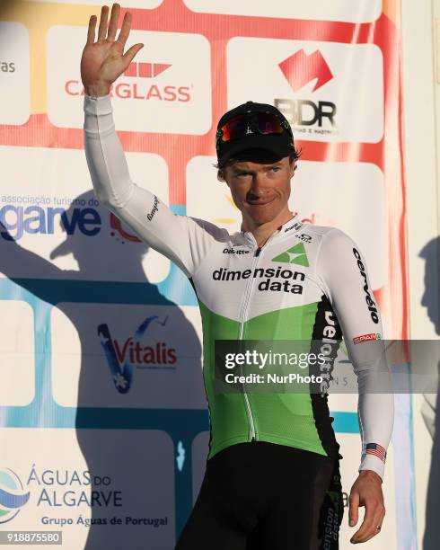 Benjamin King of Team Dimension Data after the 2nd stage of the cycling Tour of Algarve between Sagres and Alto do Foia, on February 15, 2018.