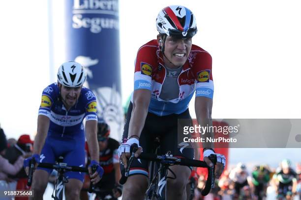 Bob Jungels of Quick-Step Floors during the 2nd stage of the cycling Tour of Algarve between Sagres and Alto do Foia, on February 15, 2018.