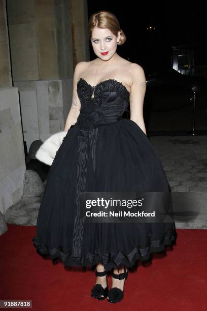 Peaches Geldof attends the Tatler 300th anniversary party on October 14, 2009 in London, England.