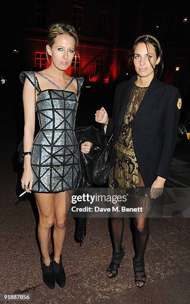 Sophia Hesketh and Marina Hanbury attend the Tatler 300th Anniversary Party, at Lancaster House on October 14, 2009 in London, England.