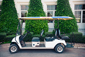 Golf car ready service in the garden