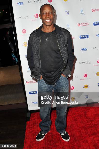 Former baseball player Kenny Lofton attends the NBA All-Star Bowling Classic at Lucky Strike LA Live on February 15, 2018 in Los Angeles, California.