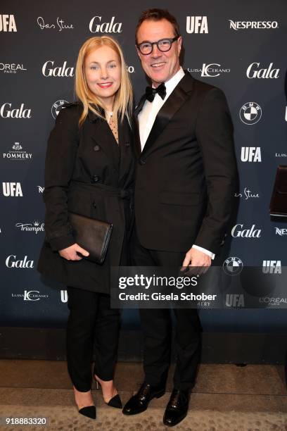 Nadja Uhl and Sebastian Koch during the Berlin Opening Night by GALA and UFA Fiction at Das Stue on February 15, 2018 in Berlin, Germany.