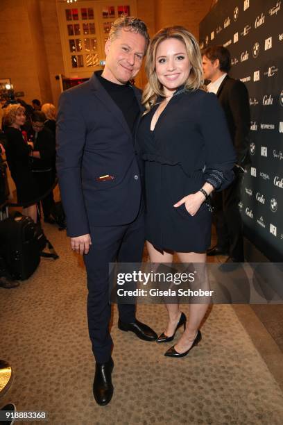 Dirk Borchardt and his wife Caroline Frier during the Berlin Opening Night by GALA and UFA Fiction at "Das Stue" Hotel on February 15, 2018 in...