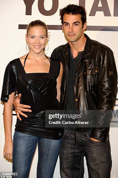 Spanish actress Patricia Montero and Alex Adrover attend "Yo Tambien" premiere at Capitol cinema on October 14, 2009 in Madrid, Spain.