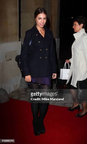 Amber Le Bon arrives for the Tatler 300th anniversary party on October 14, 2009 in London, England.