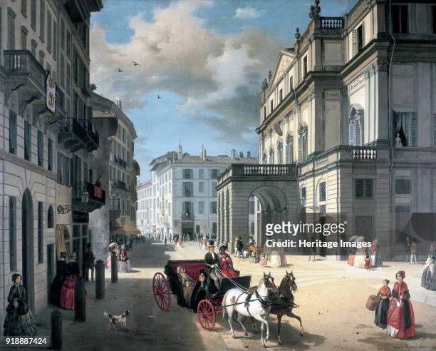 Teatro alla Scala, 1852. Found in the collection of Museo Teatrale alla Scala.