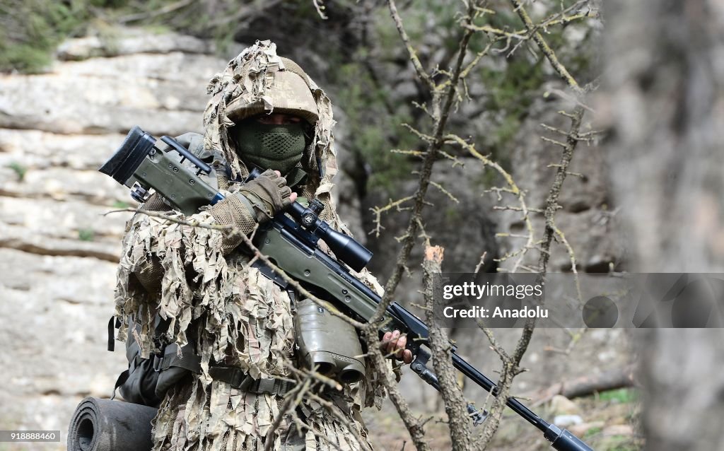 Turkish Armed Forces' snipers support to Operation Olive Branch