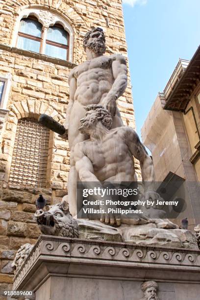 palazzo vecchio, florence, italy - hercules 2014 film stock-fotos und bilder