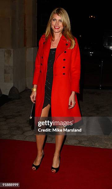 Meredith Ostrom arrives for the Tatler 300th anniversary party on October 14, 2009 in London, England.