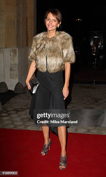 Saffron Aldridge arrives for the Tatler 300th anniversary party on October 14, 2009 in London, England.
