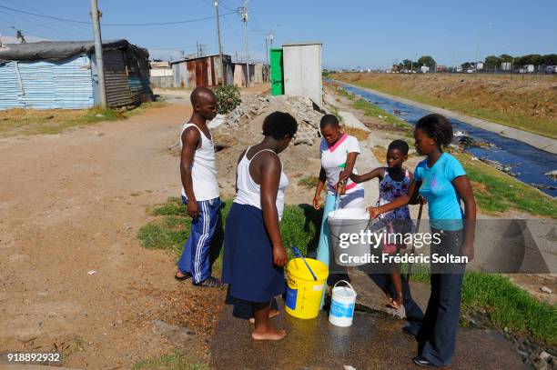 The township of Khayelitsha in Cape Town. Khayelitsha is the largest and fastest growing township in Western Cape, located on the Cape Flats in the...