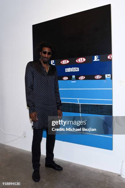 Amare Stoudemire attends Amare Stoudemire hosts ART OF THE GAME art show presented by Sotheby's and Joseph Gross Gallery on February 15, 2018 in Los...