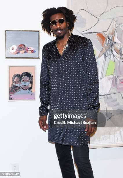 Amare Stoudemire attends Amare Stoudemire hosts ART OF THE GAME art show presented by Sotheby's and Joseph Gross Gallery on February 15, 2018 in Los...