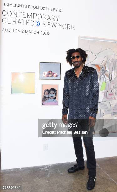 Amare Stoudemire attends Amare Stoudemire hosts ART OF THE GAME art show presented by Sotheby's and Joseph Gross Gallery on February 15, 2018 in Los...