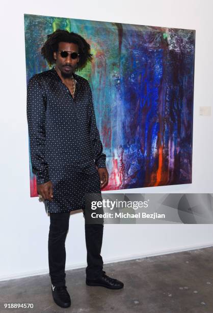 Amare Stoudemire attends Amare Stoudemire hosts ART OF THE GAME art show presented by Sotheby's and Joseph Gross Gallery on February 15, 2018 in Los...