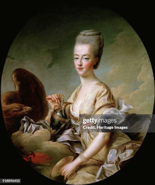 Portrait of Queen Marie Antoinette als Hebe, 1773. Found in the collection of Musée Condé, Chantilly.