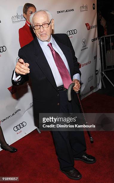 Actor Eli Wallach attends the premiere of "New York, I Love You" at the Ziegfeld Theatre on October 14, 2009 in New York City.