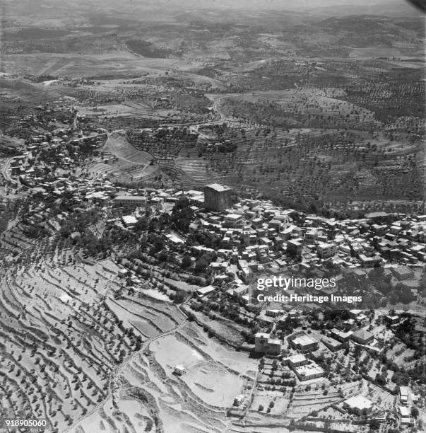 Chastel Blanc, or Burj Safita, Syria, c1950s. Built in the 12th century by the Knights Templar as one of a string of Crusader fortifications in the...