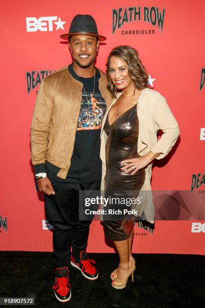 Actor Pooch Hall and wife Linda Hall arrive at an event where BET NETWORKS Hosts an Exclusive Dinner & Performance for upcoming docuseries "Death Row...