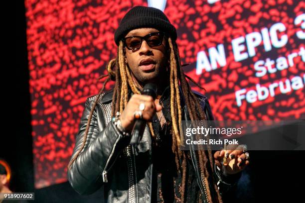 Ty Dolla $ign performs on stage at an event where BET NETWORKS Hosts an Exclusive Dinner & Performance for upcoming docuseries "Death Row Chronicles"...