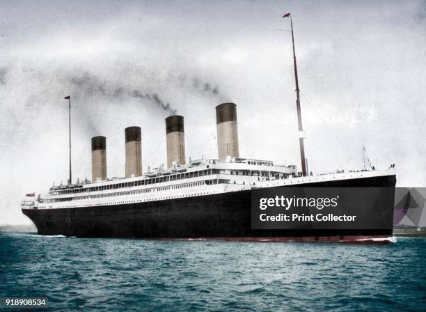 Olympic', White Star Line ocean liner, 1911-1912. Launched in 1910, 'Olympic' was the first of her class of ocean liners built for the White Star...